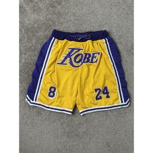 Mens Shorts NBA #24 Kobe Bryant Los Angeles Lakers 1996-1997 Just&Don, Size L